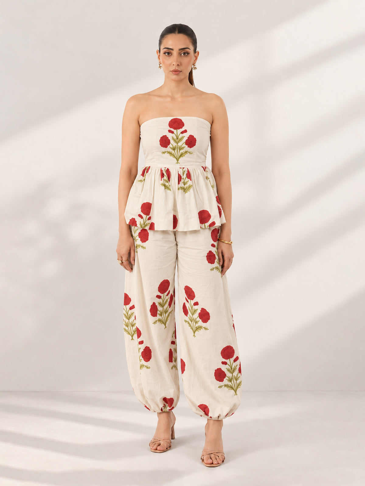 NAQSH PEPLUM TOP & BALLOON PANTS SET