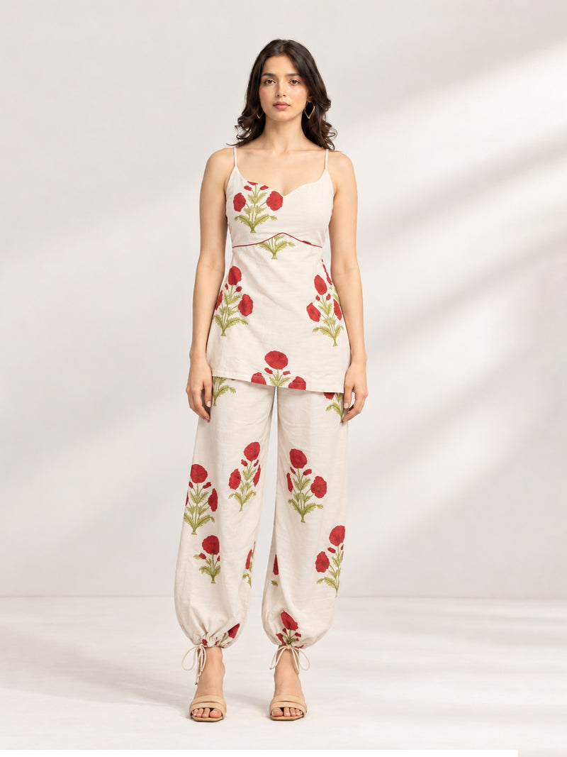 NAQSH KURTI & BALLOON PANTS SET
