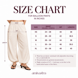 WHITE BALLOON PANTS