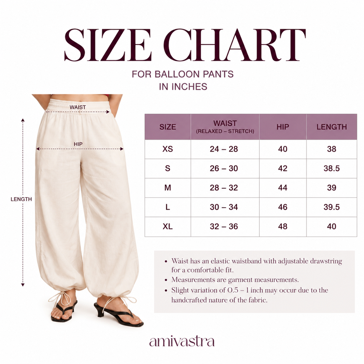 WHITE BALLOON PANTS