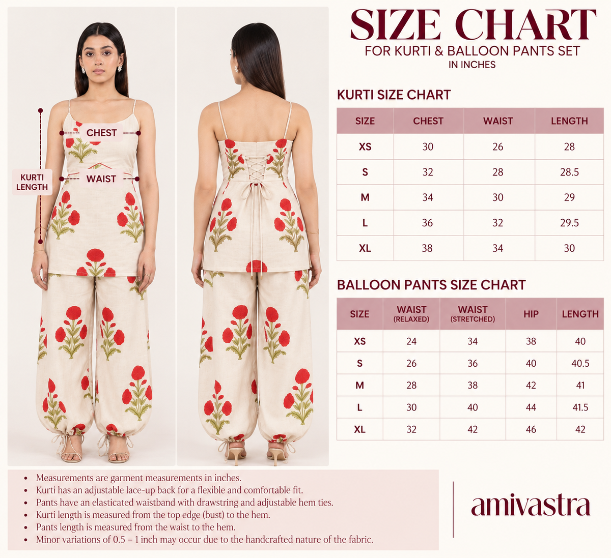 NAQSH KURTI & BALLOON PANTS SET